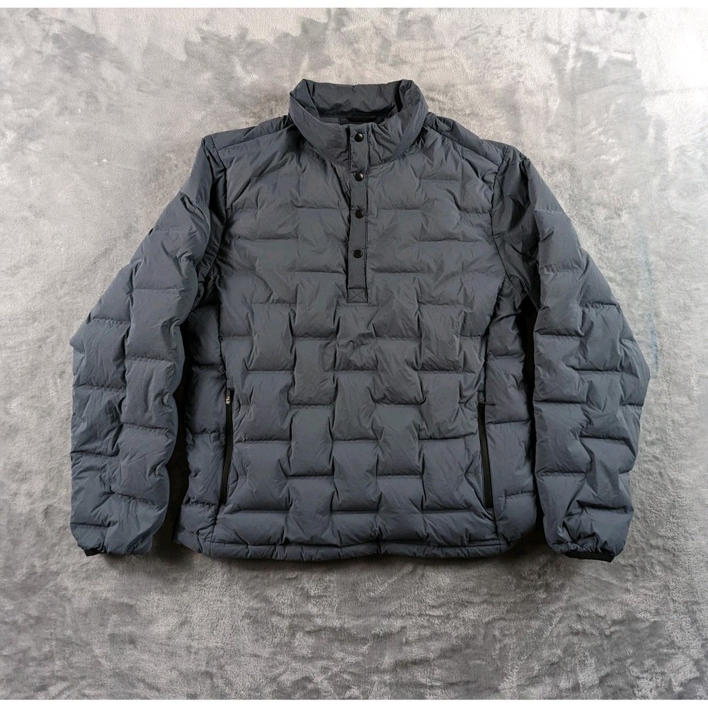 Proof Jacket Mens Medium Stealth Down Popover 1/4 Snap Pullover Huckberry READ